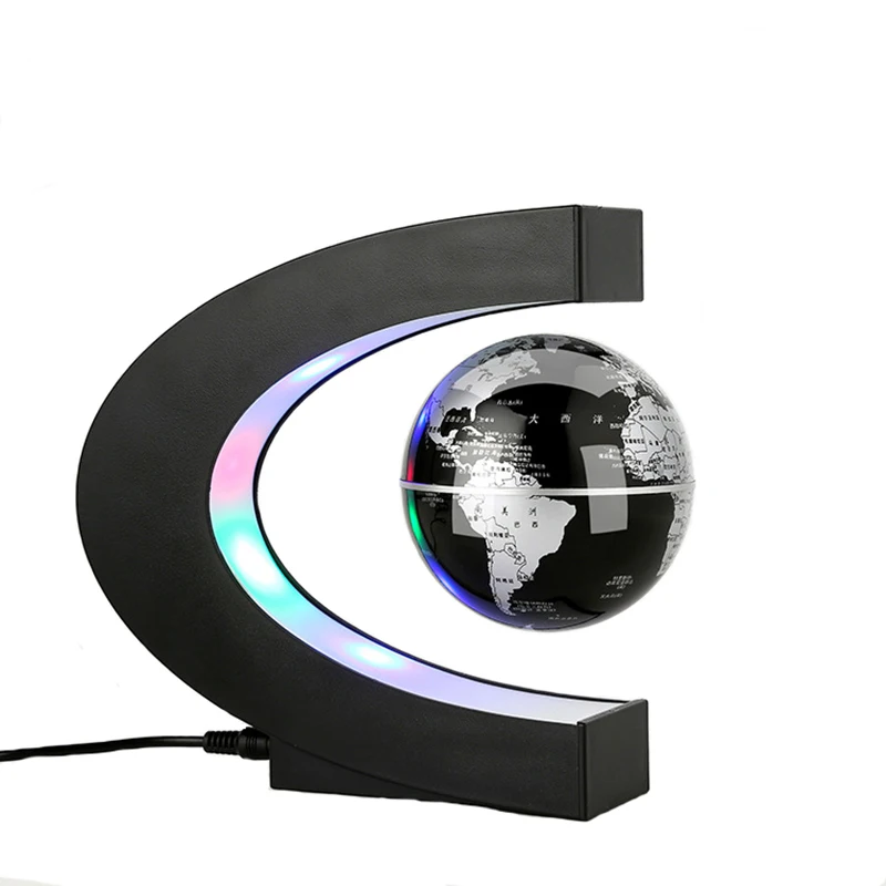 Magnetic Levitation Floating Globe LED World Map Novelty Night Light Electronic Antigravity Ball Lamp For Office Home Decoration