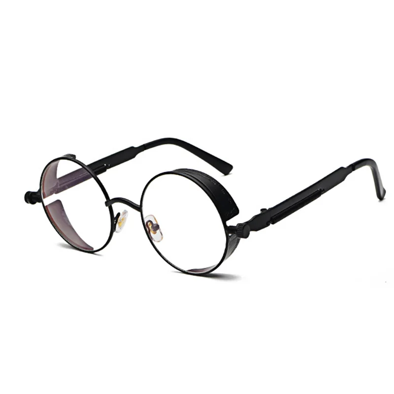 Round Metal Myopia Glasses Gothic Steampunk Vintage Shield Eyewear Shades Prescription 0 -0.5 -0.75 -1.0 -2.0 -3.0 To -6.0