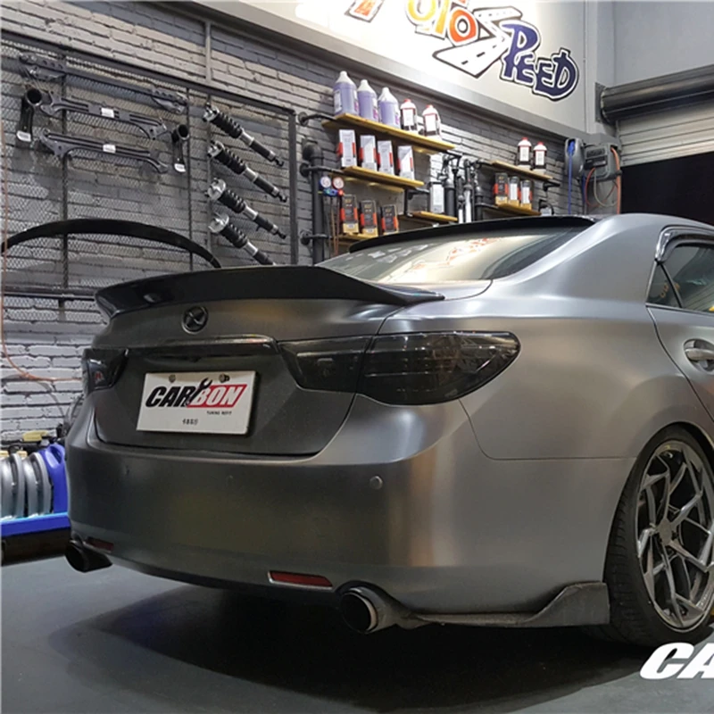 for Toyota Mark X REIZ spoiler 2010 11 12 13 14 15 16 17 year glossy carbon fiber / FRP  rear wing K style Accessories