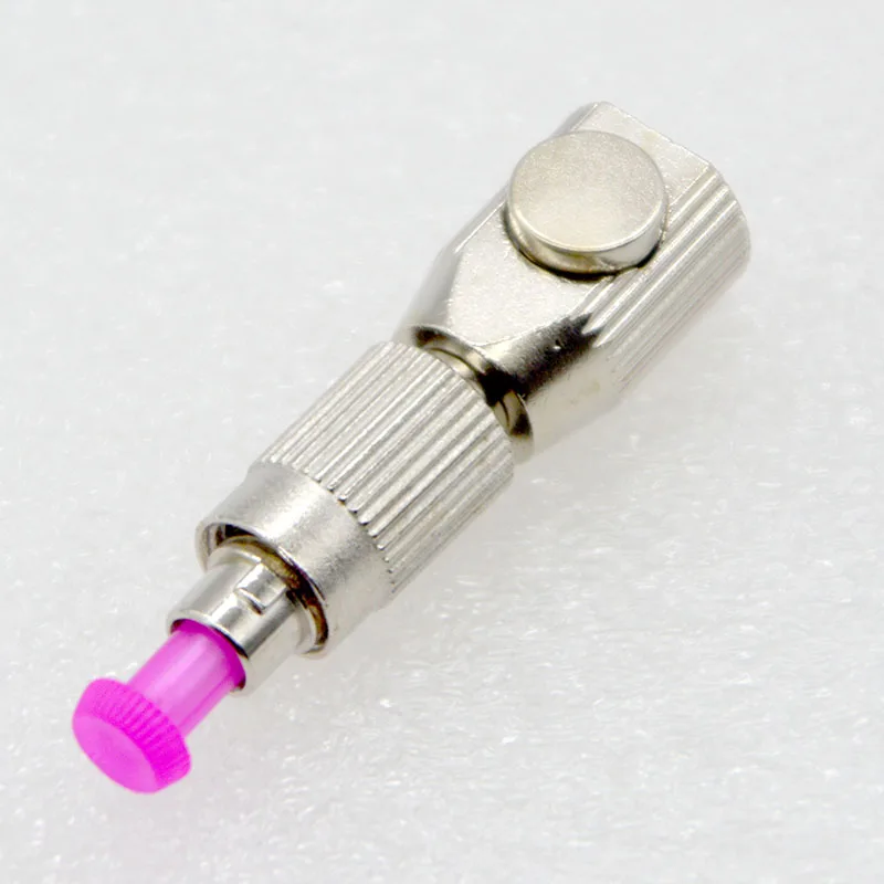 1pcs New Optical Fiber Adapter Connector FC Silver Round Bare Fiber Flange Temporary OTDR Test Coupler Free Shipping To Russia