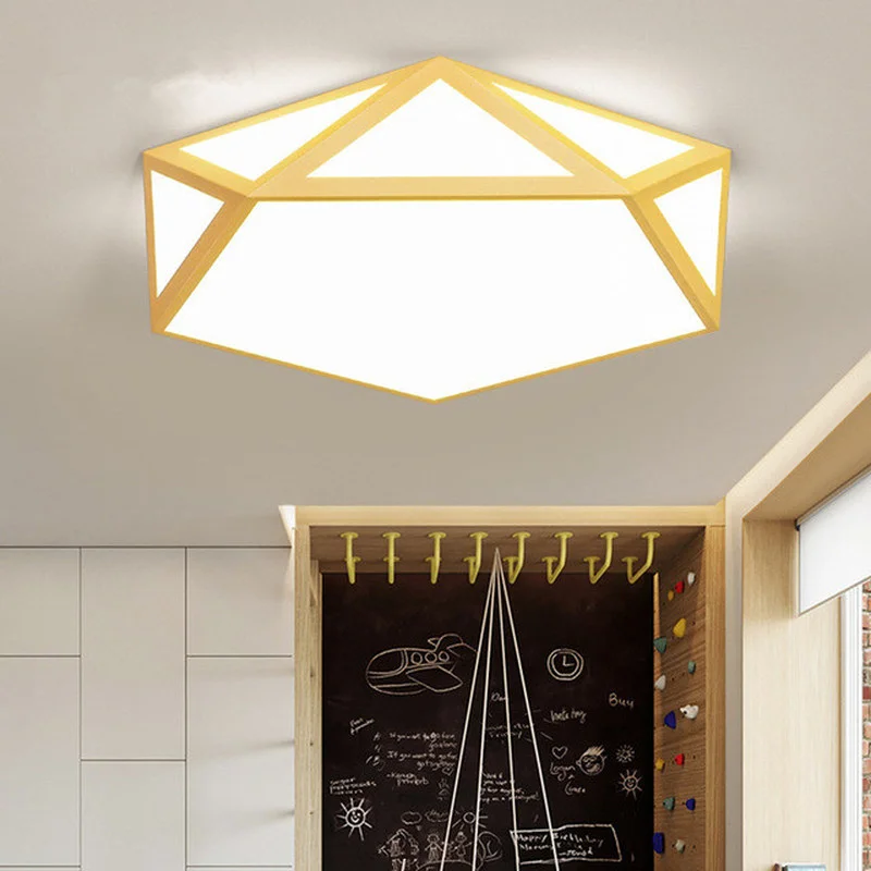 

LED Ceiling Lights for Bedroom with remote control 10cm height ceiling lamp Wooden meters modern house lighting fixture