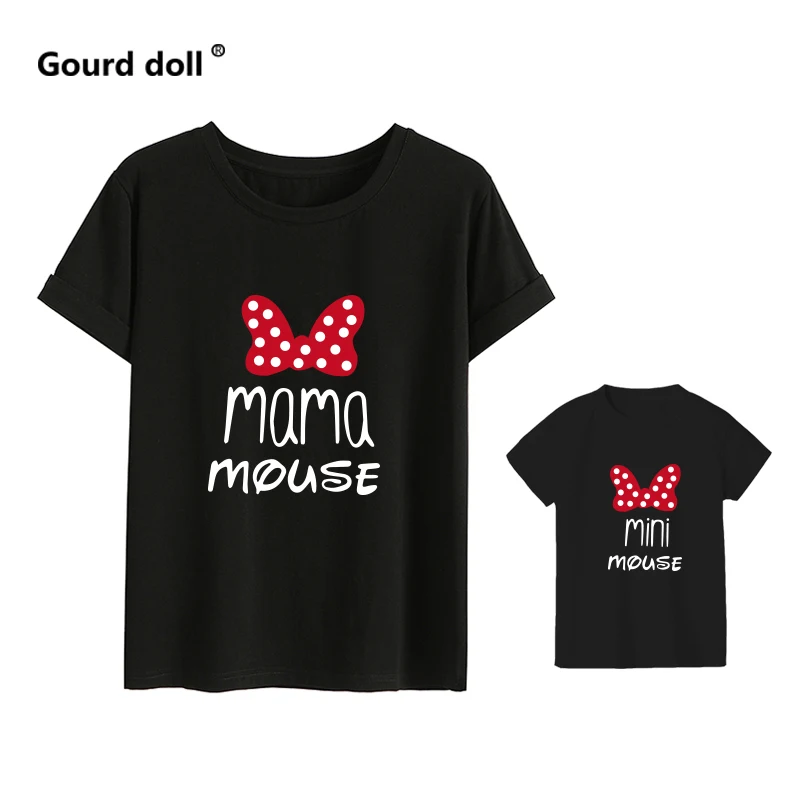 Fashion Mother kids tshirt Matching Family Outfits family look mommy and me clothes Daughter Cotton Tops baby girl clothes