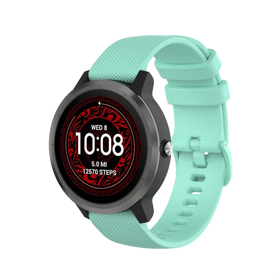 18mm 20mm 22mm Silicone Strap For Garmin Vivoactive 5/4/3 Venu 2 Plus Smart Watch Band for Huawei Watch GT4 GT3 GT2