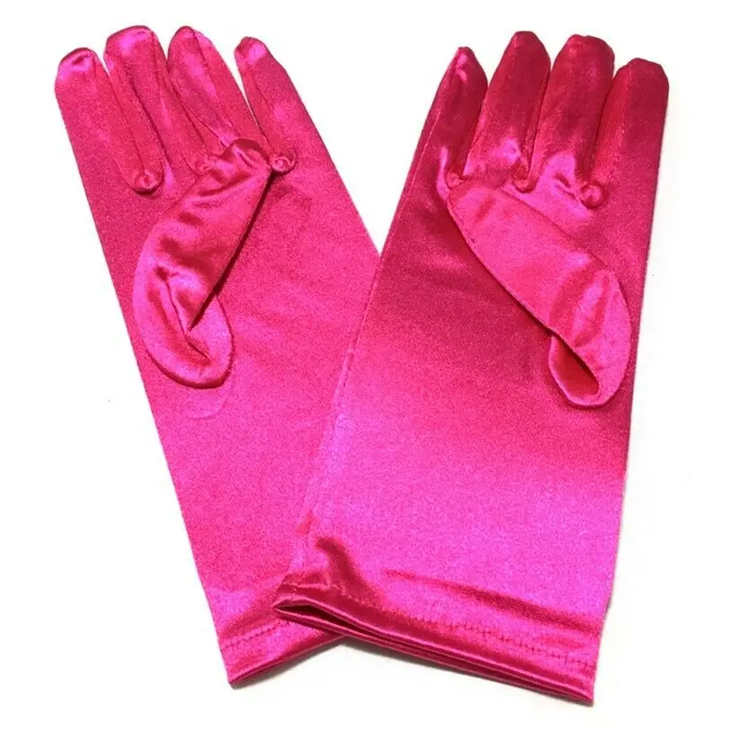 Gants de soirée en Satin élastique, couleur unie, pour bal de mariage, taille unique, 2022