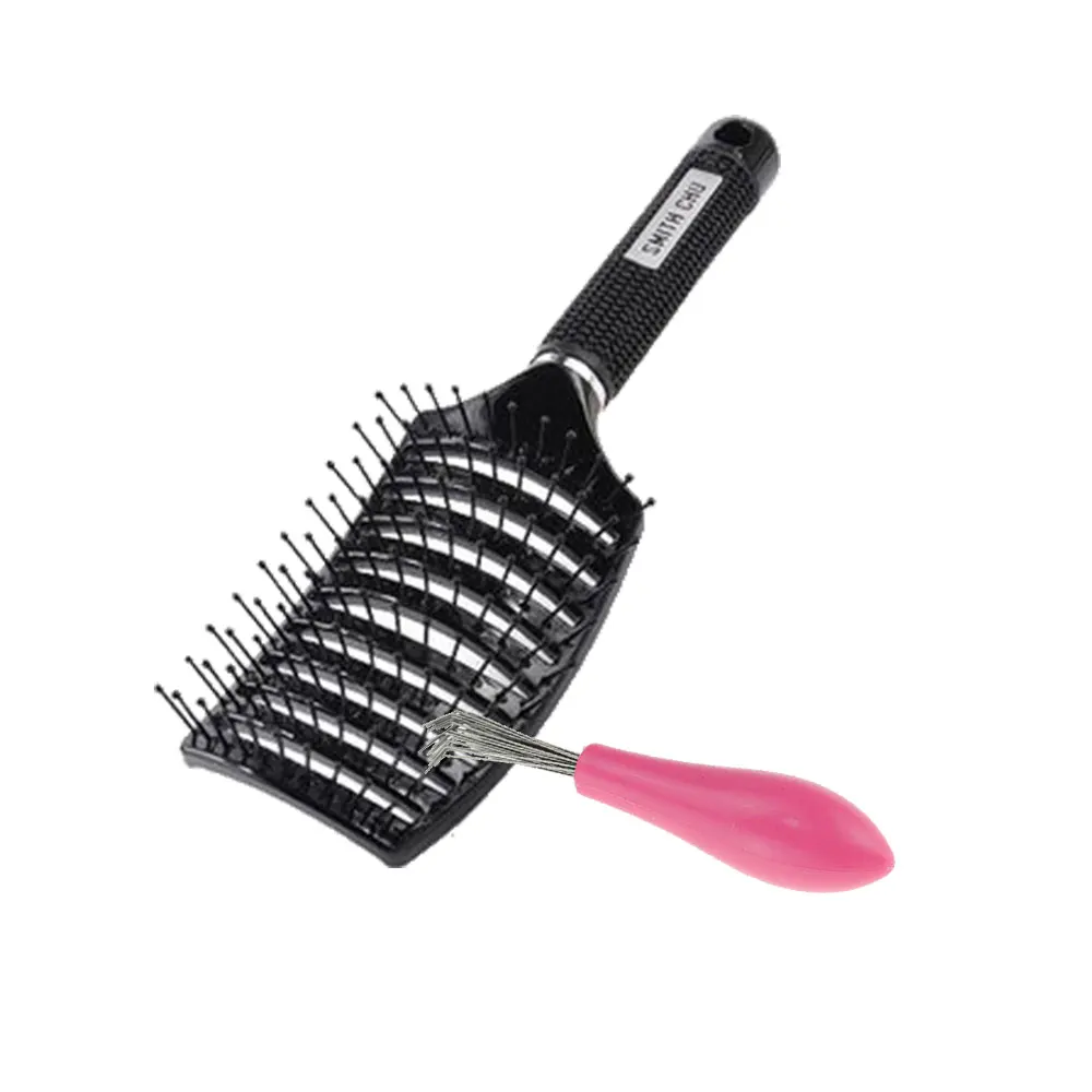 Hair Brush Comb Cleaner Embedded Tool Plastic Cleaning Removable Handle image 2