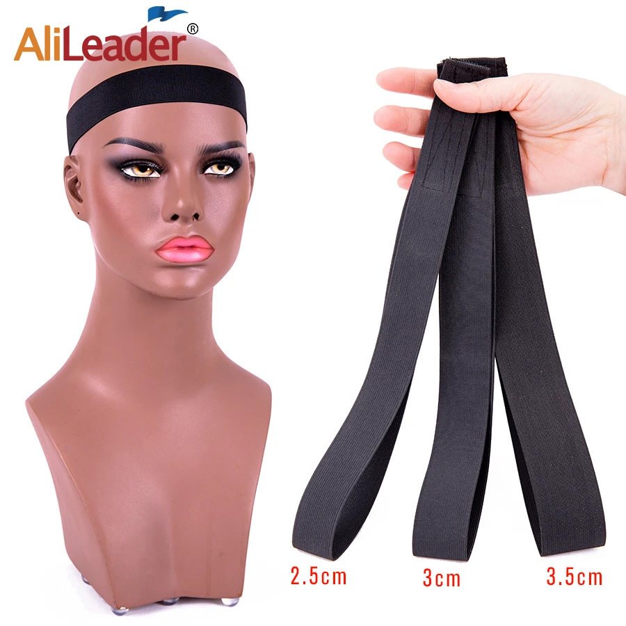 Alileader Cheap Elastic Band For Wigs Accessories High Quality Wig Making Materials Wig Caps For Making Closure wig Black Color