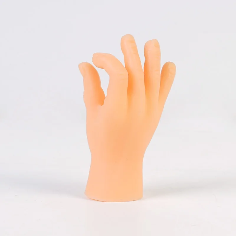 1pcs Simulation Little Hands Funny Mini Hands Foot Finger Sleeve Silicone Hand Puppet Novel Prank Finger Toys Tease Cat Props