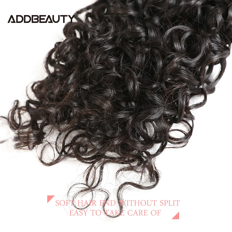 Addbeauty-Paquete de cabello humano ondulado de un solo donante, tejido de cabello virgen crudo sin procesar, extensión de cabello humano