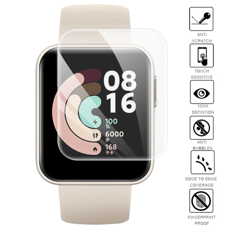 2 pçs para xiaomi redmi assistir filmes protetores relógio inteligente macio hidrogel cobertura completa protetor de tela acessórios