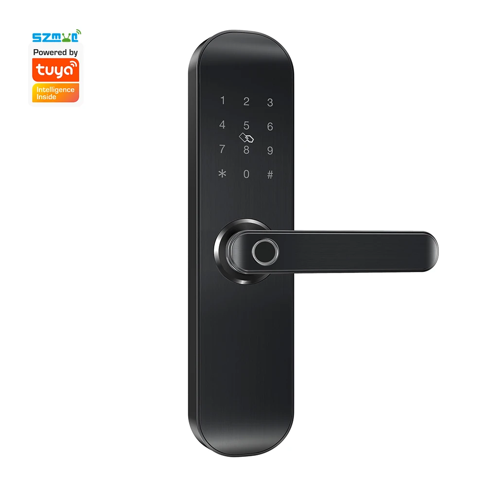 Tuya Smart Fingerprint Door Lock WiFi Smart Life App Control Touch Keypad Pin Code IC Card Open Emergency Key