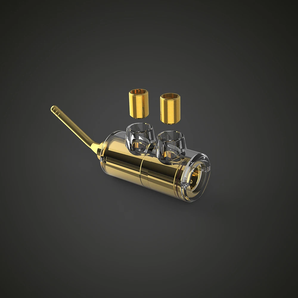 Audiocrast B552g 24K Gold Plated 2MM Banana Speaker Terminals Wire Pin Plug Screw Lock Cable Adapter with Rubber Covers