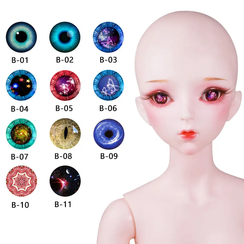 

BJD Eyeball 14mm Acrylic plastic material eyes suitable for DBS 1/3 DF doll AS doll SD doll