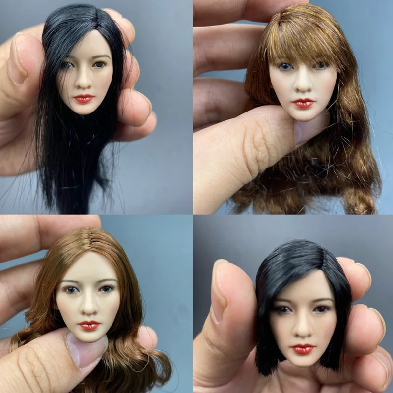 

1/6 Scale Chinese Beauty Girl Head Sculpt Crystal Liu Yifei Jing Tian Ada Head Carving Model Toy for 12in Action Figure Doll