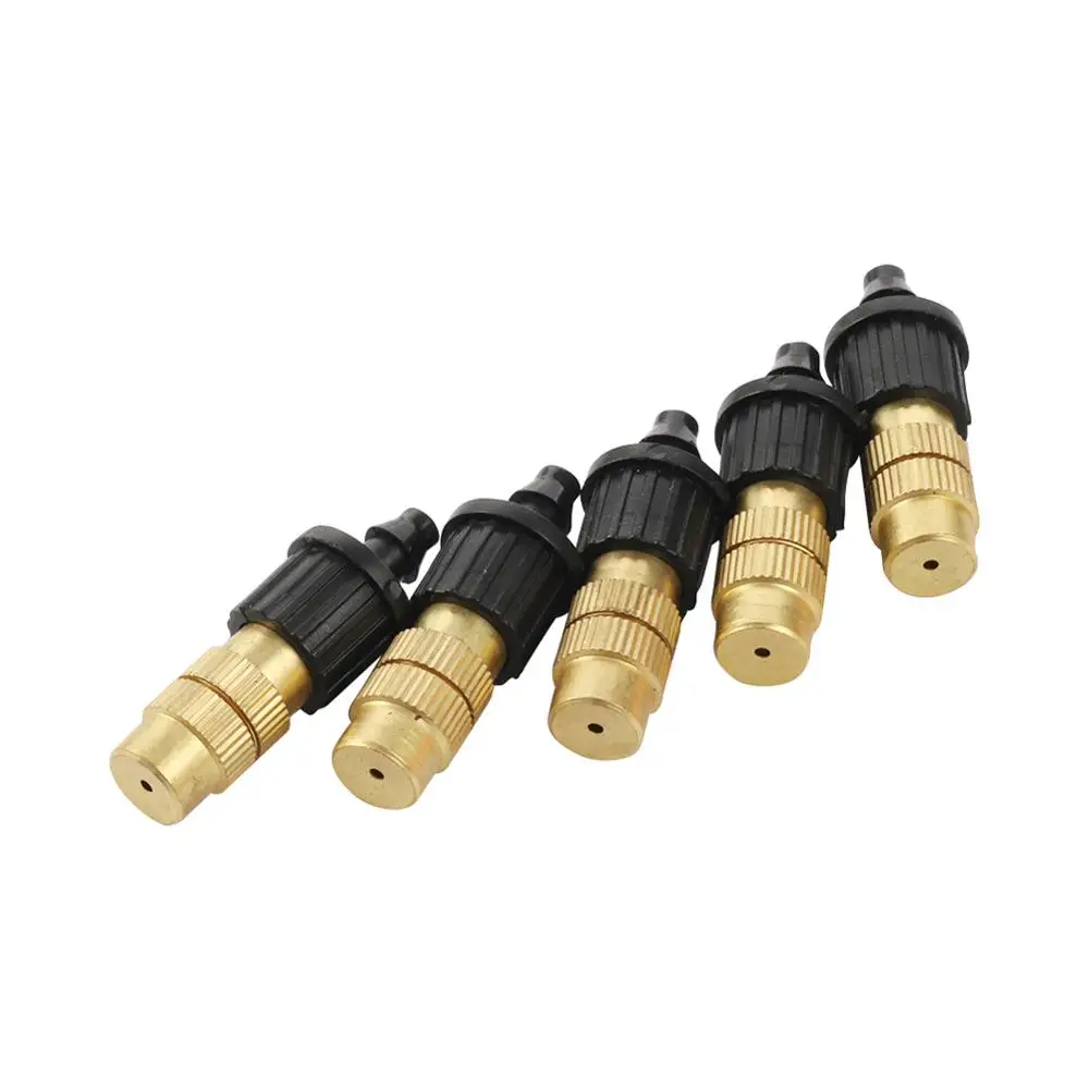 200 Pcs Micro Drip Irrigation Misting Brass Nozzles 4/7mm Barbed Fog Sprayer Garden Agriculture Irrigation Watering Sprinklers