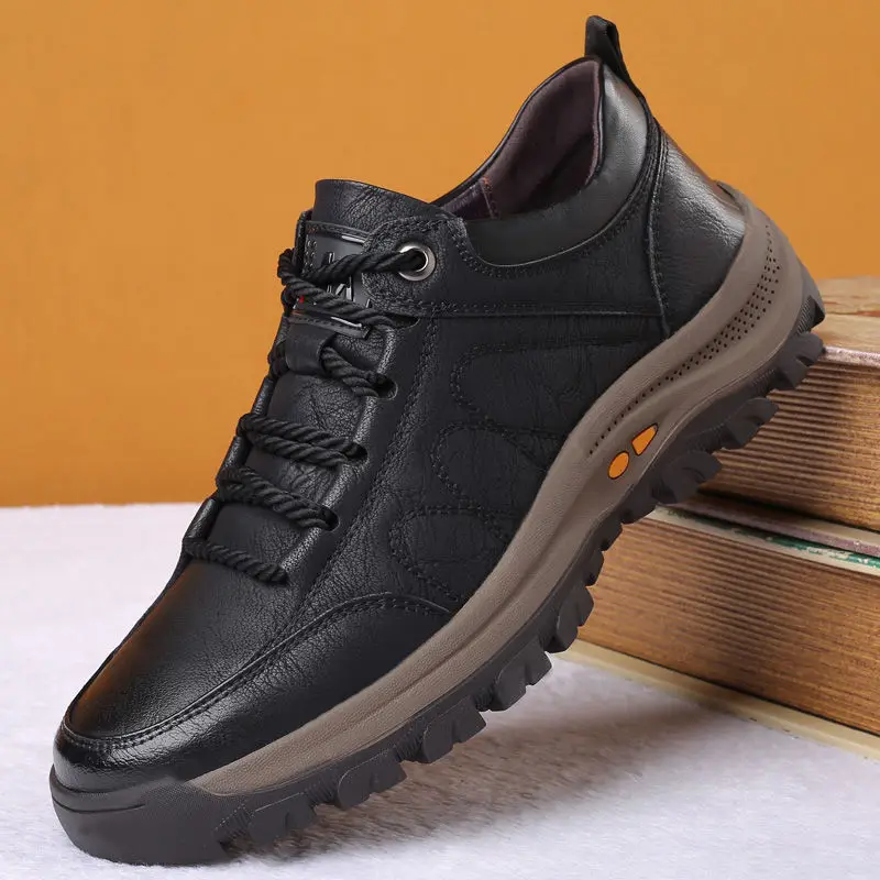 Autumn Casual Men Leather Shoes Quality Men\'s Casual Sneakers Designer Bussiness Outdoor Shoes For Man Driving Work Shoe