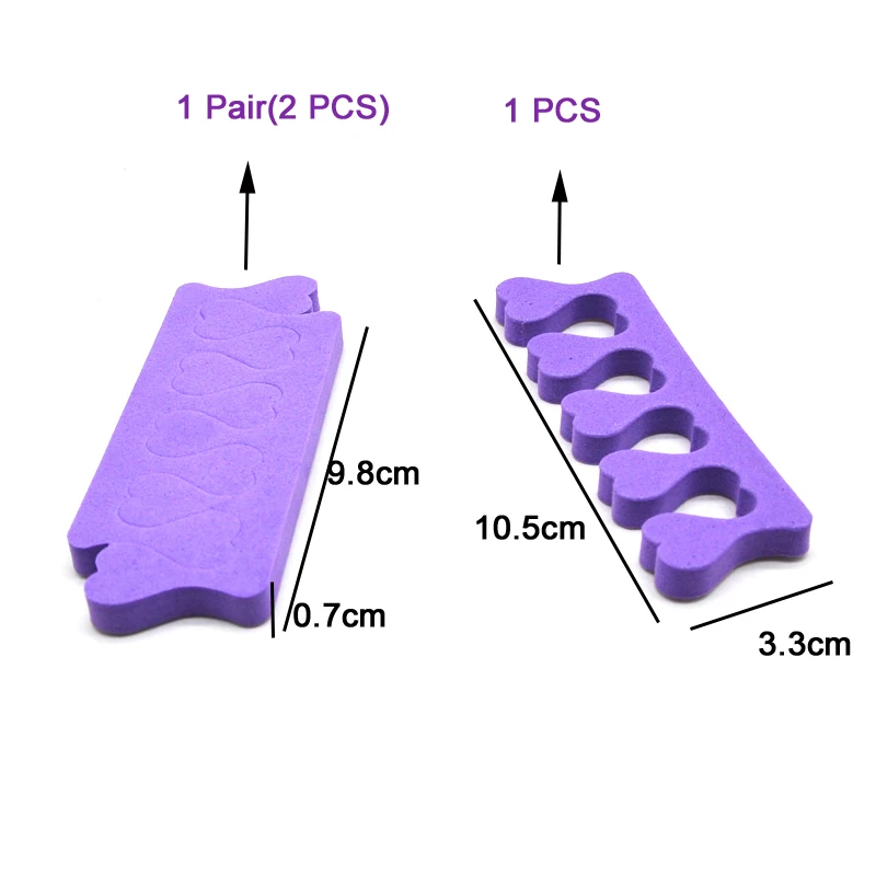 4/20/80pcs Professional Toe Separator Finger Foot Nail Tools Soft Foam Sponge  Manicure Pedicure Nail Polish Anti Touch Gel UV