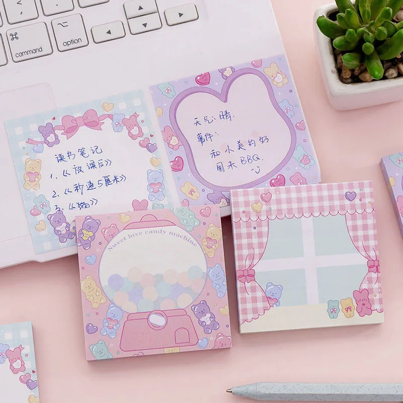 8 Pcs Pink Girl Sweet Candy Candy Sticker Student Messag Creativee 7.2cm Sticker Paper Cute Stationary Office Decoration