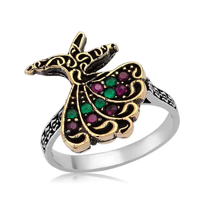 Sterling Silver Ring for Women 925 Sterling Jewelry Wedding Party Birthday Gift - Box - Women - Fashion - Botiva - Size - Turkish - Patterned Embroidered