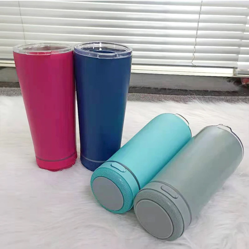 

New Style 18oz Music Cup Louder Speaker Wireless Water Tumbler Insulated Waterproof Coffee Mug Gift Wireless Cup Speaker