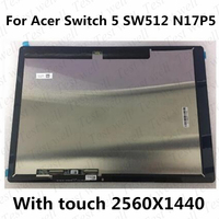Original 12'' LCD assembly touch screen for Acer Switch 5 SW512 N17P5 qhd 2160X1440 digitized display 1 in 2 notebook panel