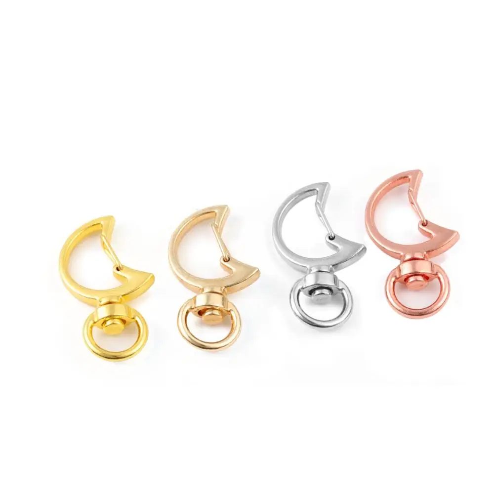 10pcs New Cute Moon Star Heart Cat Animal Flower Hollow Key Chain Key Ring keychain DIY Accessories Lobster Clasp Wholesale