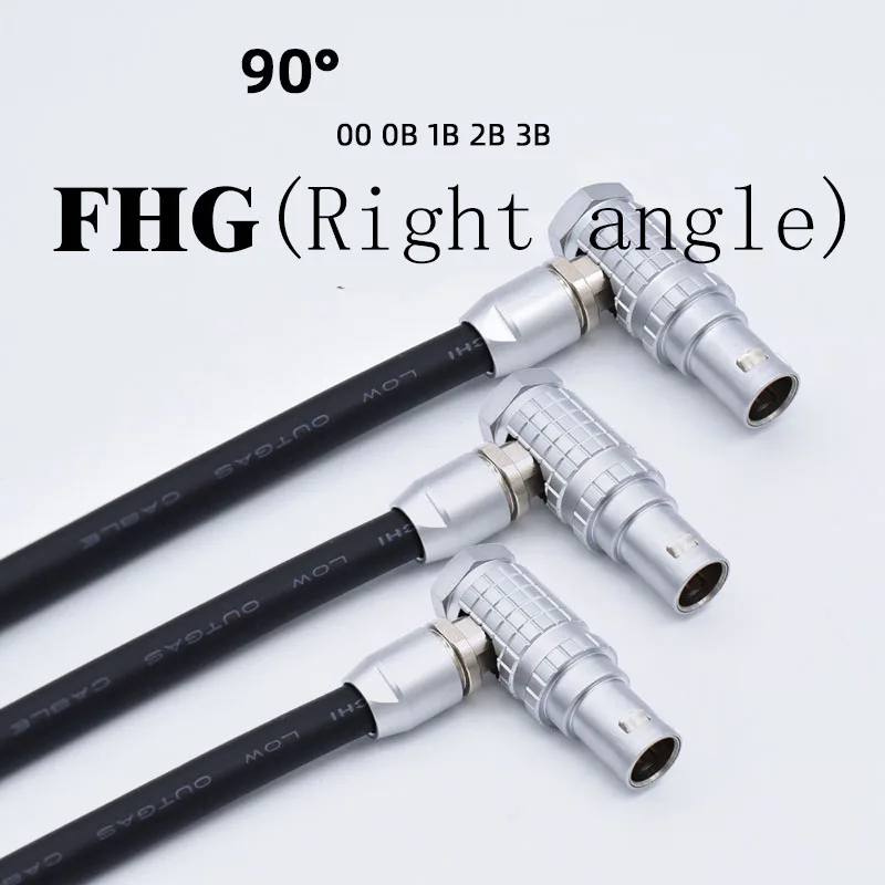 Free Shipping For Lemo 1 PCS CONNECTOR FHG(Right angle) 0B 9Pins to FHG(Right angle)  0B 9Pins with 15cm Cable