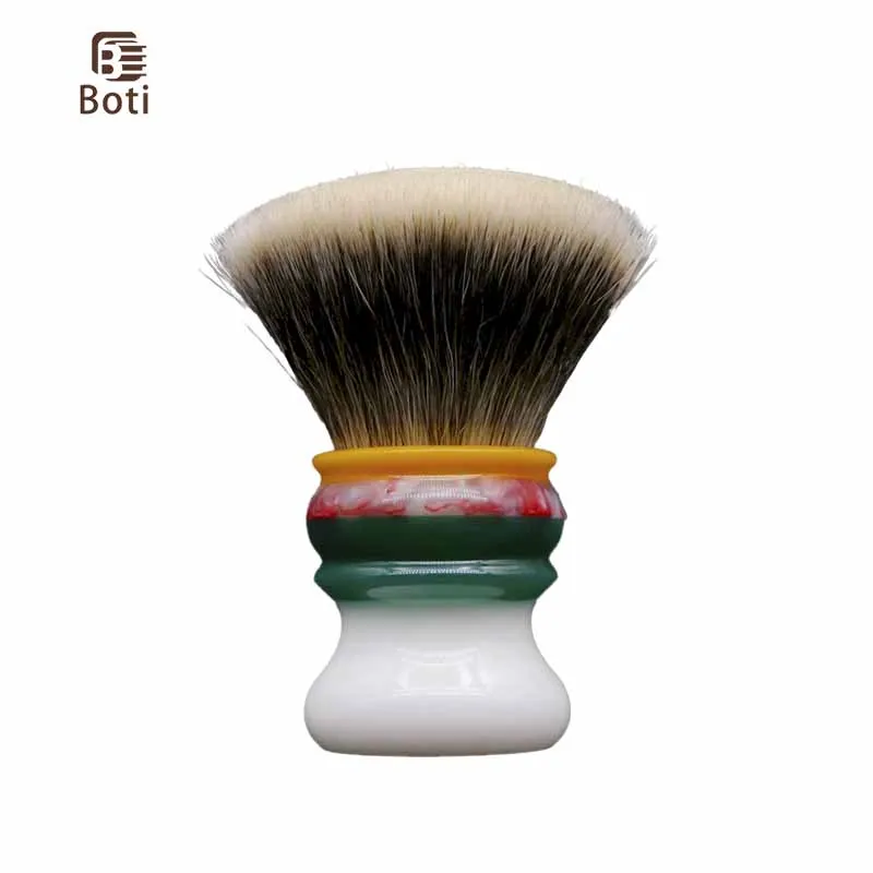 Boti Brush-Beard Brush Jam On The White Clouds Handle with SHD Giant NC Finest Two Band Badger Hair Knot Fan Type Shaving Tools
