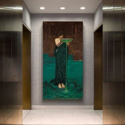 Citon William Waterhouse《Circe Invidiosa》Canvas oil painting World Famous Artwork Poster Picture Wall Art Decor Home Decoration