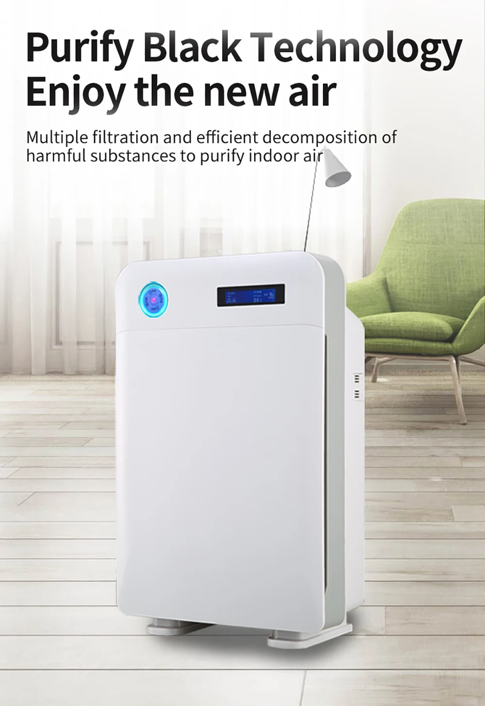 2In 1 Air Cleaner Humidifier Mist Maker New bedroom, Office, Water Pump, Silent Air Purifier, Household Humidifier