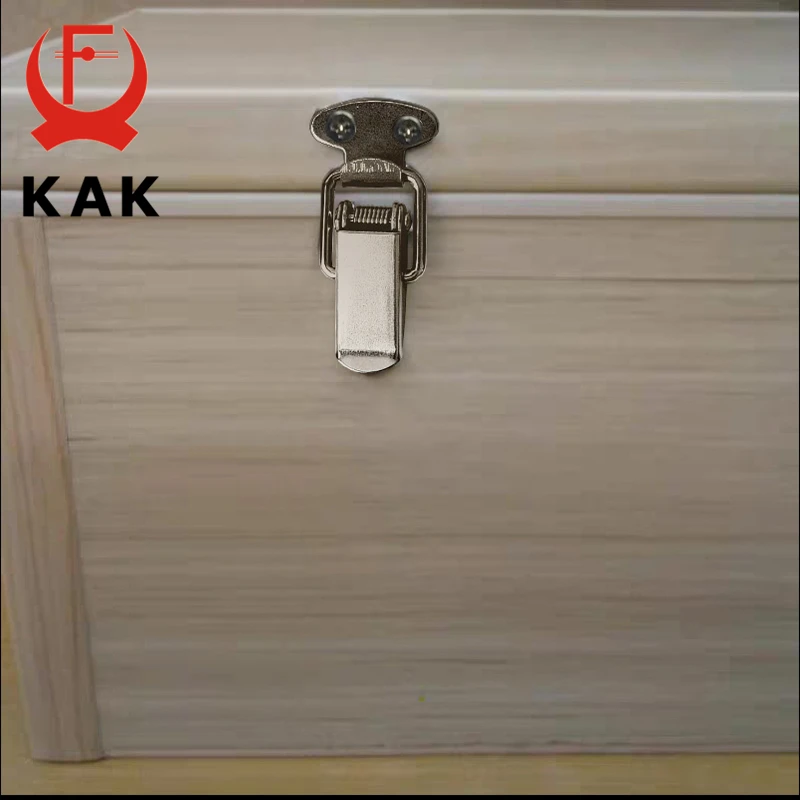 5PCS KAK J107 Hardware Cabinet Boxes Spring Loaded Latch Catch Toggle Hasp 46*21 Mild Steel Hasp For Sliding Door Simple Window