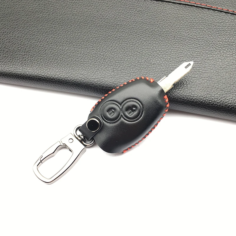 Genuine Leather Car Key Case For Renault 2 button Clio Scenic Megane Duster Sandero Captur Twingo Modus Remote Control Cover