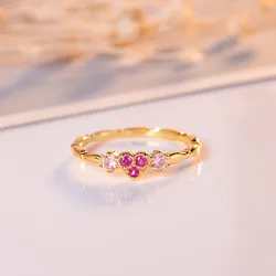 14K Gold Jewelry Ruby Ring for Women Bague or Jaune Anillos De Red Ruby Gemstone Wedding 14 K Gold Bizuteria Anel Rings