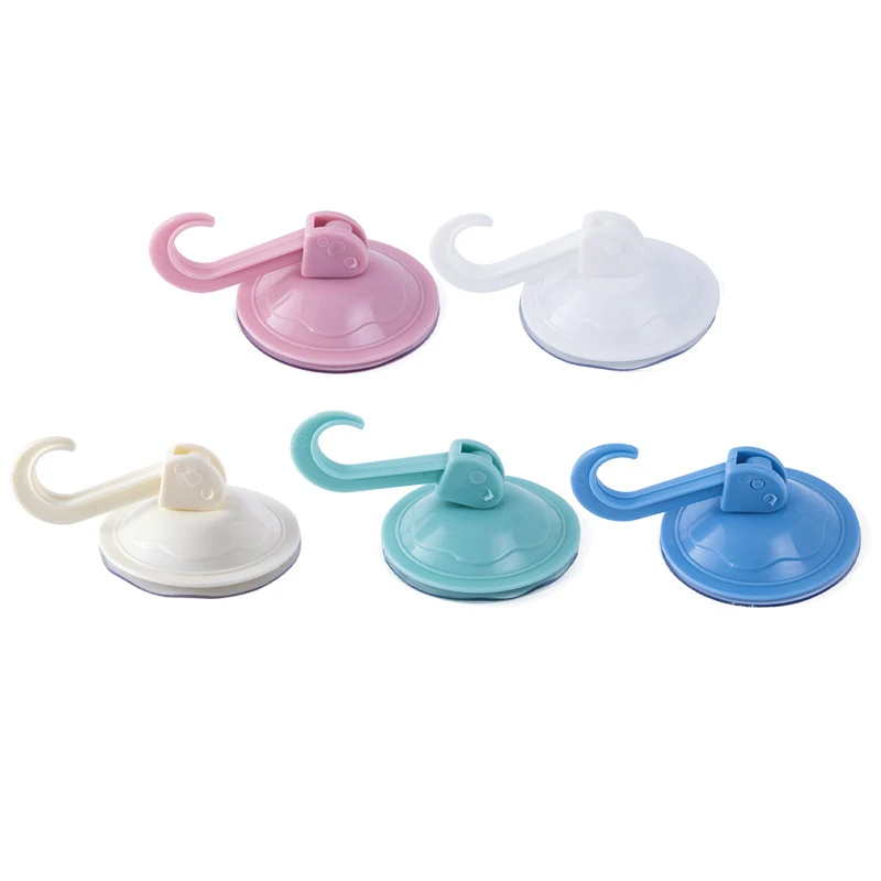 Black/white Vacuum Suction Cup Hooks Punch Free Bath Sucker Hook Wall Hook Hanger Glass Kitchen Bathroom Hooks for Towel Handbag