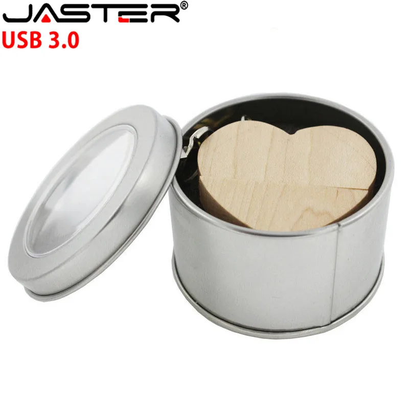 Wooden Heart USB Flash Drive Pen Drives Pendrive External Storage Memory Stick 4GB 8GB 16GB 32GB 64GB Free Custom LOGO