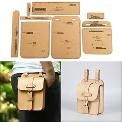 1Set DIY Kraft Paper Template New Fashion Waist Bag Storage Bag Leather Craft Pattern DIY Stencil Sewing Pattern 13cm*20cm