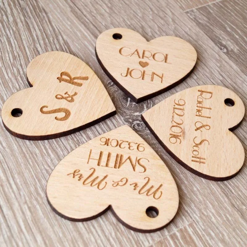 

wooden tag Custom save date, Wedding Tags，Wood Heart Label Party Favors Gift Bride Baptism Tag Decor，wood tags