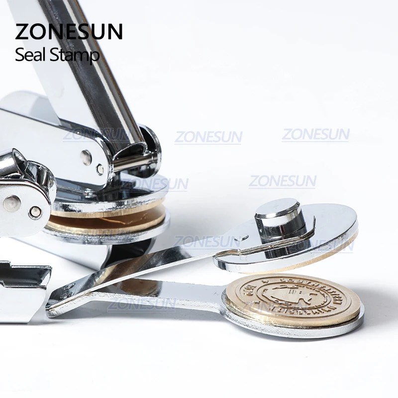 ZONESUN Custom Embosser Stamp Persoanlized Logo Embossing Seal Address For Paper Document Envelope Embosser Wedding Invitations