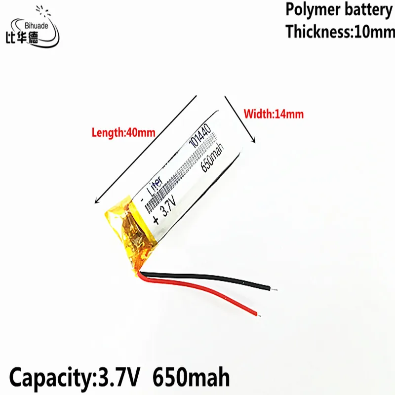 

Good Qulity 3.7V,650mAH,101440 Polymer lithium ion / Li-ion battery for TOY,POWER BANK,GPS,mp3,mp4,cell phone,speaker