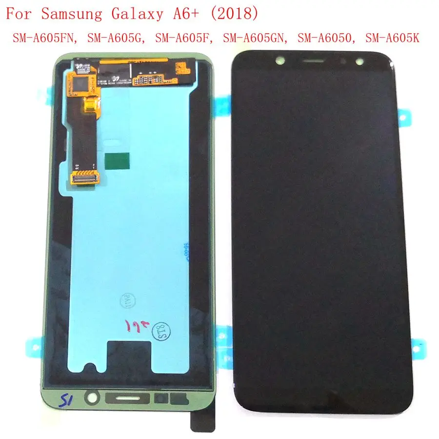 

Oled For samsung galaxy A6+ 2018 A605 SM-A605FN SM-A605G SM-A605F SM-A605GN SM-A6050 SM-A605K lcd screen digitizer touch glass