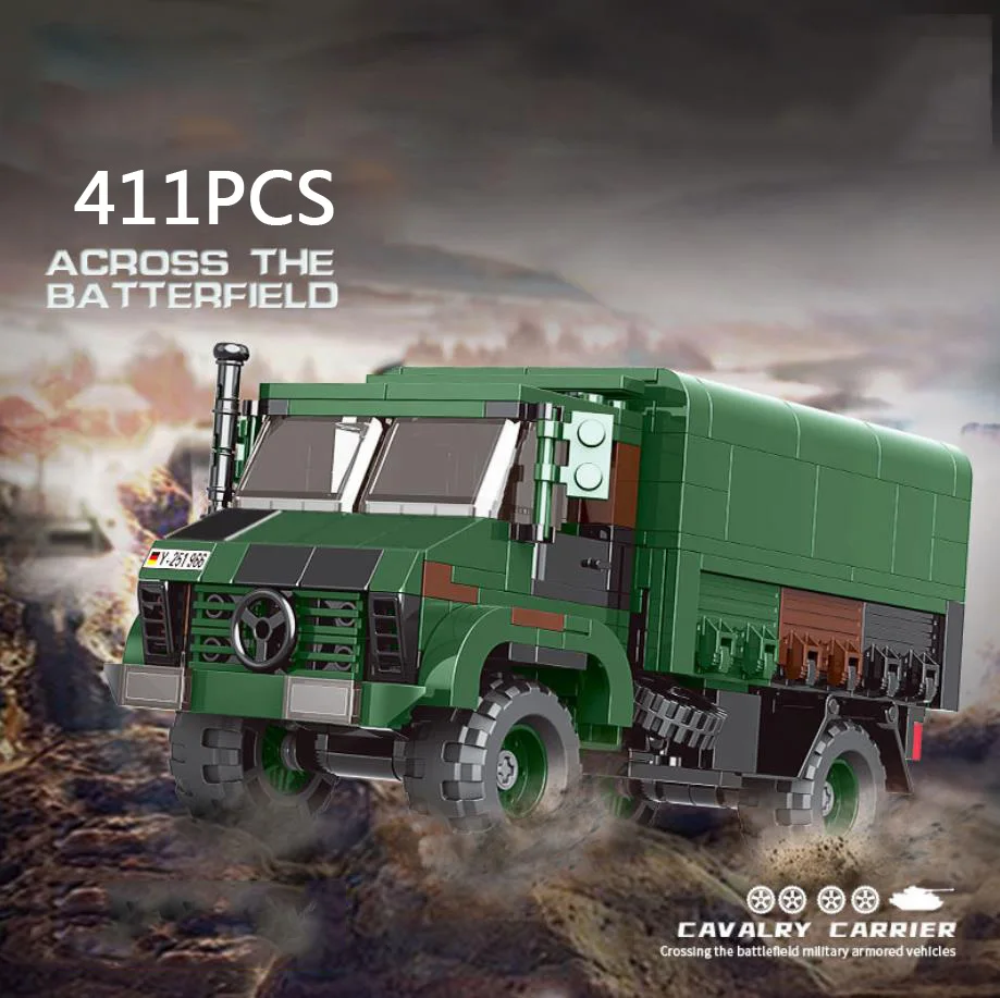 

Германия Современный Военный Orv Benz Unimog Грузовик Batisbricks Строительный блок Ww2 Lkw 2t Gl Автомобиль Кирпичная модель Игрушки для мальчиков Подарок