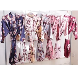 Flower short Blossom Sleeping wear Kimono Style Robe A2350