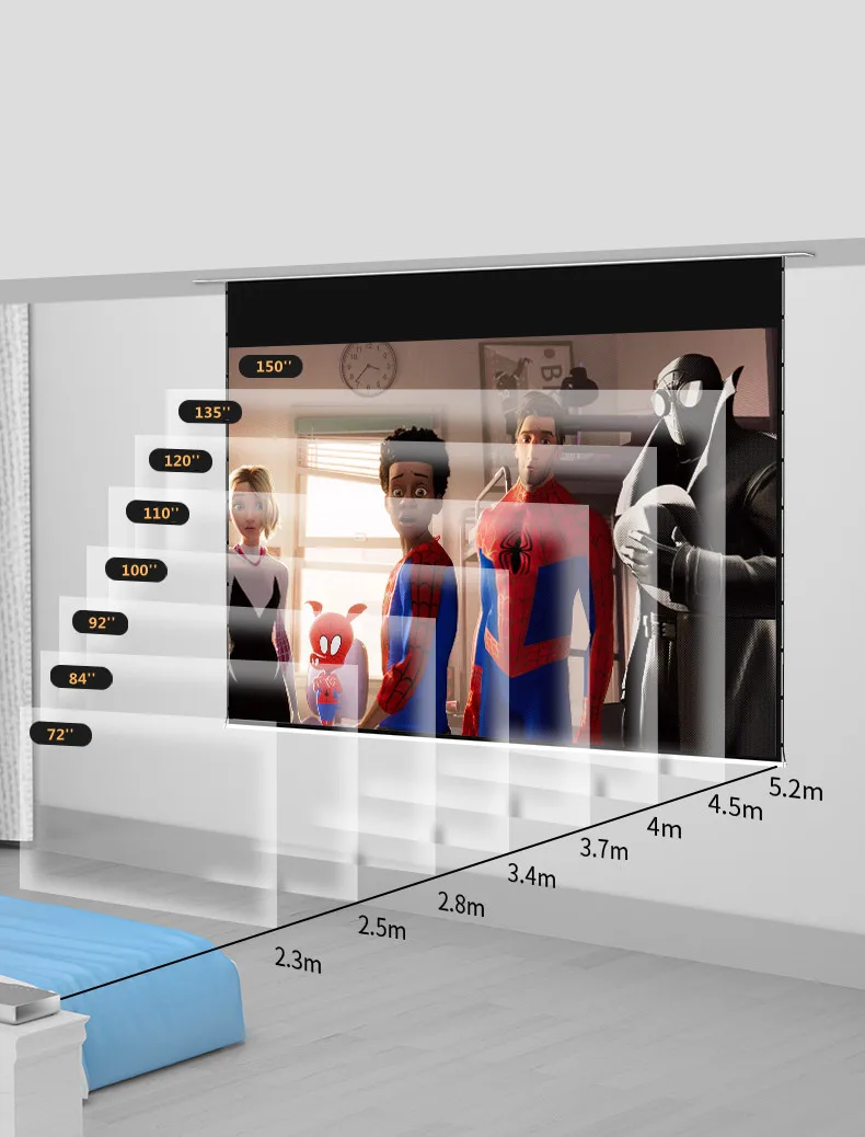MIVISION 8K Schwarz Diamant/Kristall Umgebungs Licht Ablehnung ALR CLR Elektrische Einbau In-Decke Projektor Bildschirm, v1ALR – Detail 30