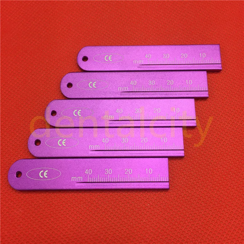 Dental Endo Rulers Span Measure Scale Endodontic made in ALUMINIUM Purple