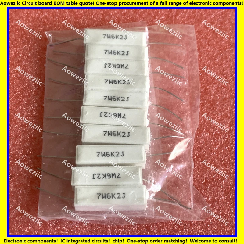 

10Pcs/Lot 7W6K2J 7W6.2K 7W6200ΩJ SQP Horizontal Cement Resistance 7W6200ohm Ceramic Resistance Precision ±5% Power Resistance