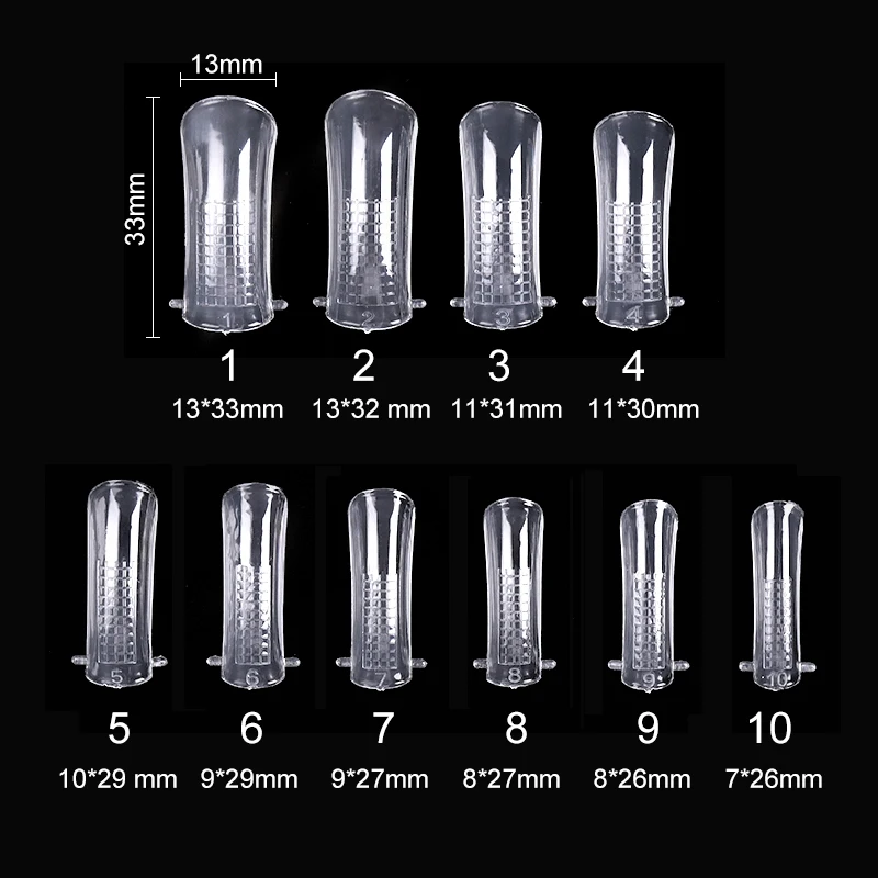 Quick Building Nail Mold Tips Nail Dual Forms Finger Extension Nail Art UV Extend Gel  Nail Extension Tool