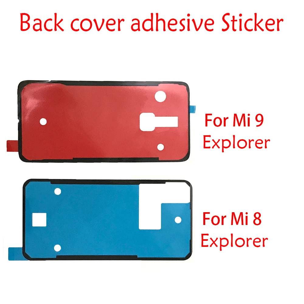 2Pcs，Back Cover Glue Tape For Xiaomi Note10 Pro Mi 6 2s Poco x2 Mi 8 9 10lite A3 CC 9 9e Mi 9T F2 Pro Redmi Note 9S 9 K20 K30Pro