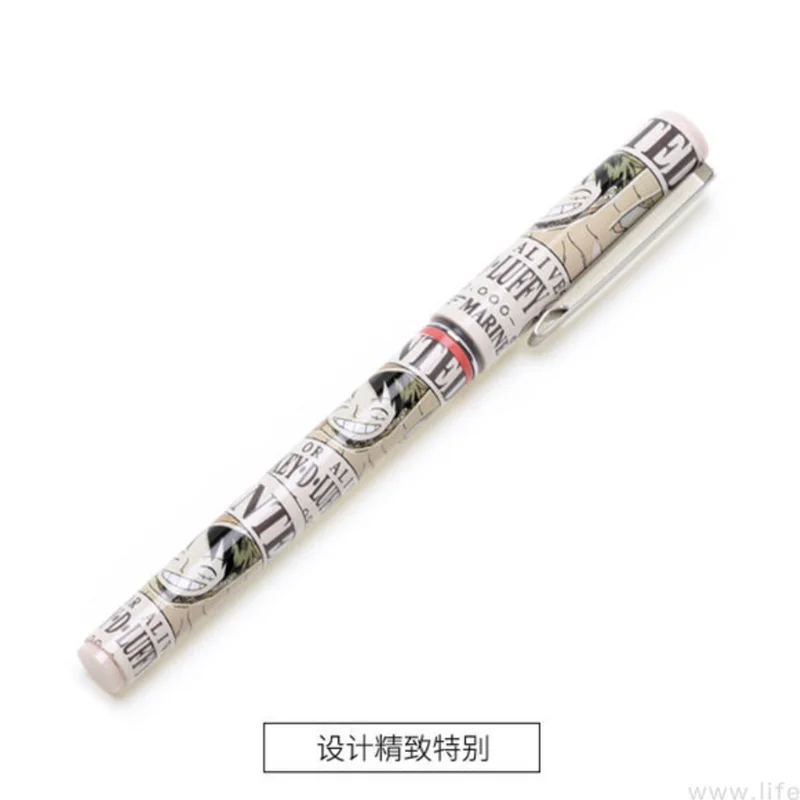 M&G One Piece Anime Cartoon 0.5mm Full Syringe Pen Head Straight Liquid Signature Gel Pen Writing Diary Notes Stationery Student