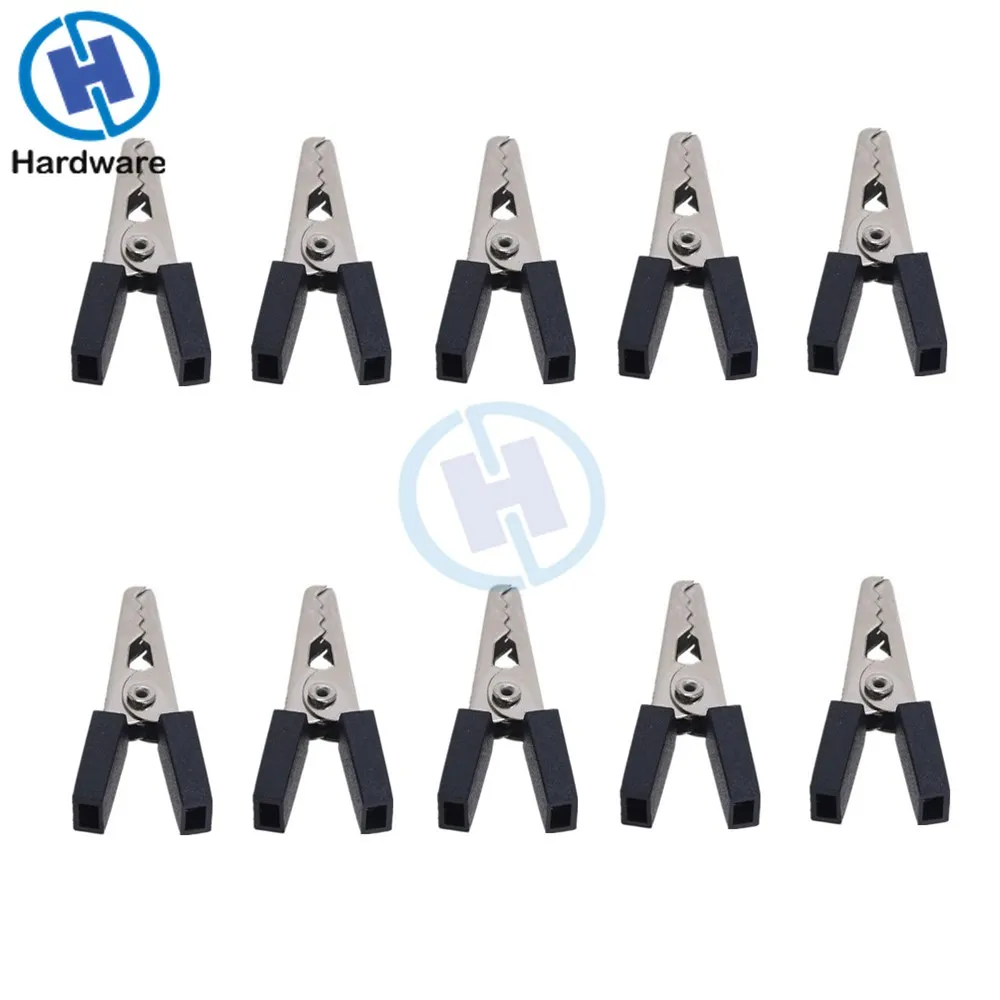 10pcs Red Black Alligator Clips Crocodile Terminal Test Electrical Battery Crocodile Clamp 35mm