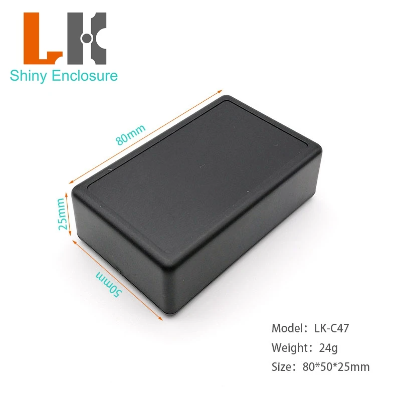 80x50x25mm Mould Shenzhen PCB Plastic Safe Box Black Enclosure Electronic Project Case DIY  Wire Junction Housing