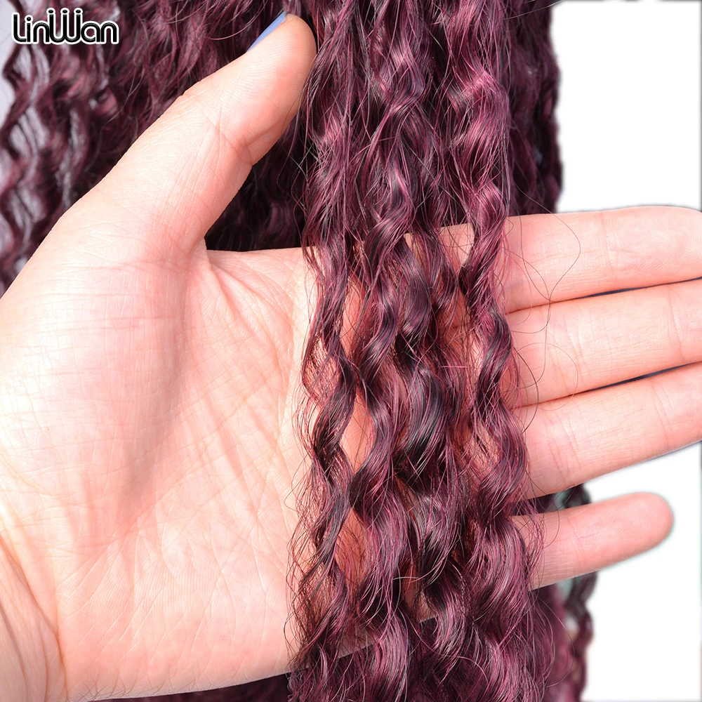 20 28 Inch Afro Curls Kinky Twist Crochet Braids Hair Ombre Marly Hair Synthetic African  Braiding Hair Extensions Hook Braids